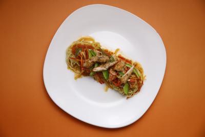 Stir Fry Chicken Spaghetti